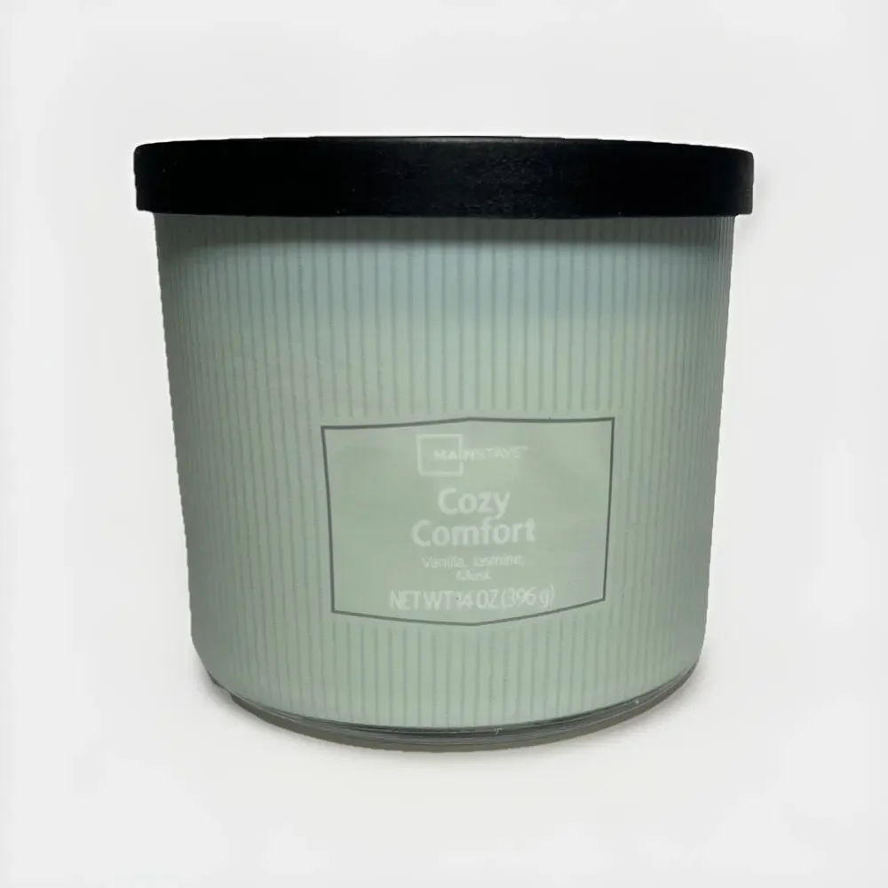 3-Wick‎ Textured Wrapped Cozy Comfort Scented Candle, 14 oz